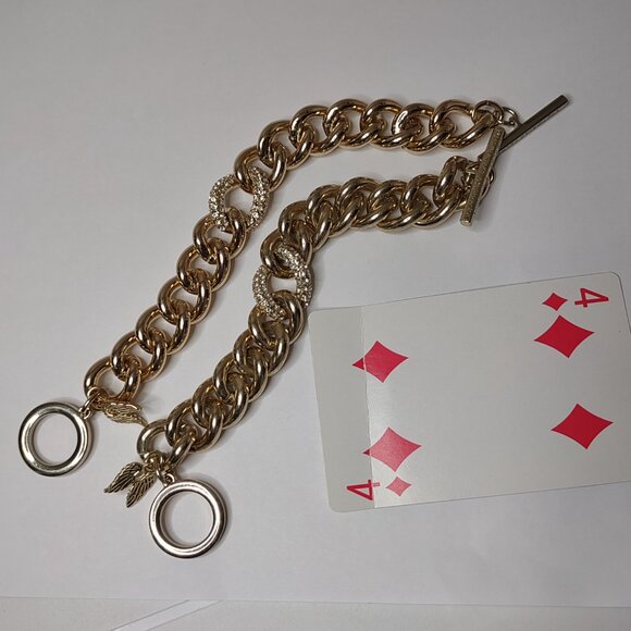 Lot Of 2 Victoria's Secret Heavy Chain Bracelets - Picture 2 of 8